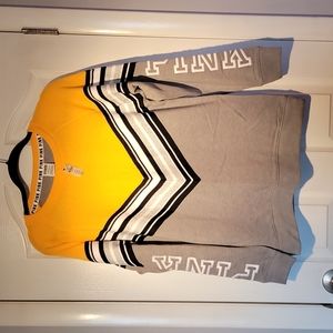 Victorias Secret Pink Oversized Sweater Yellow, Gray, White Size XS
